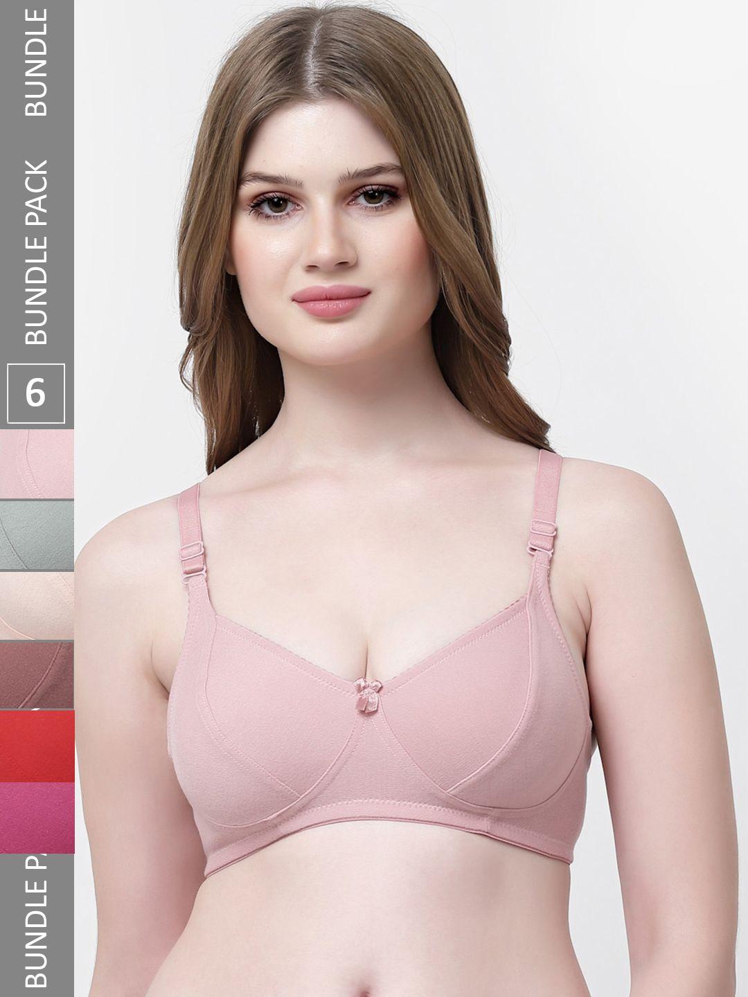 softskin pack of 6 full coverage everyday bra with all day comfort