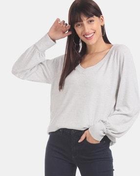 softspun v-neck femme top