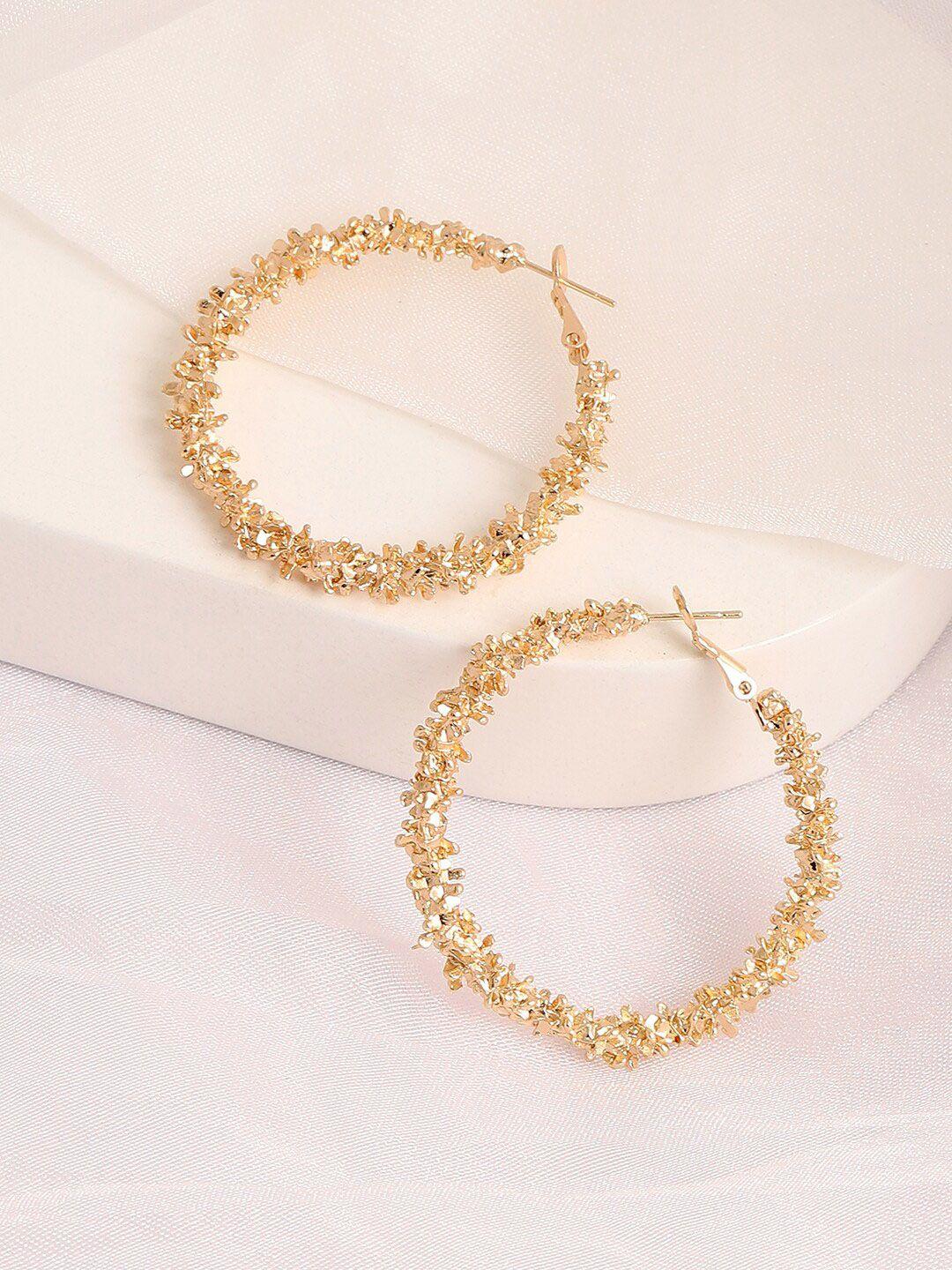 sohi gold plated circular hoop earrings