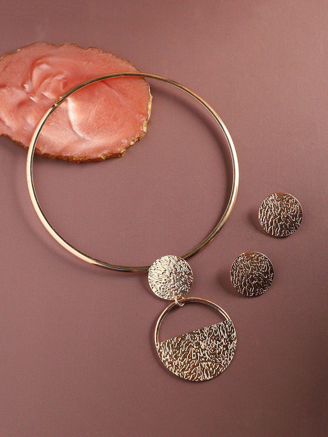 sohi gold-plated circular jewellery set