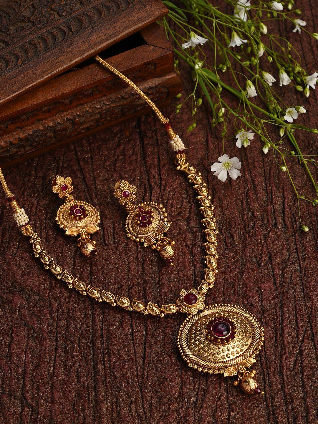 sohi gold-plated contemporary jewellery set