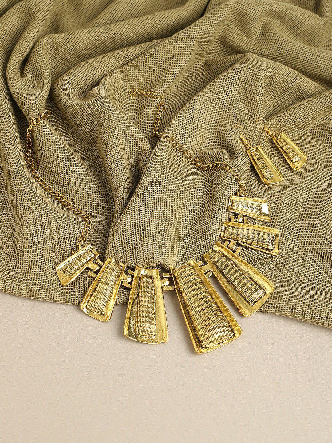 sohi gold-plated designer jewellery set
