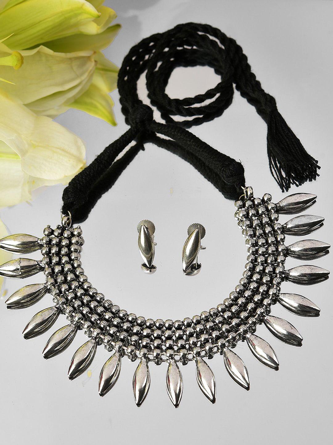sohi silver-plated jewellery set