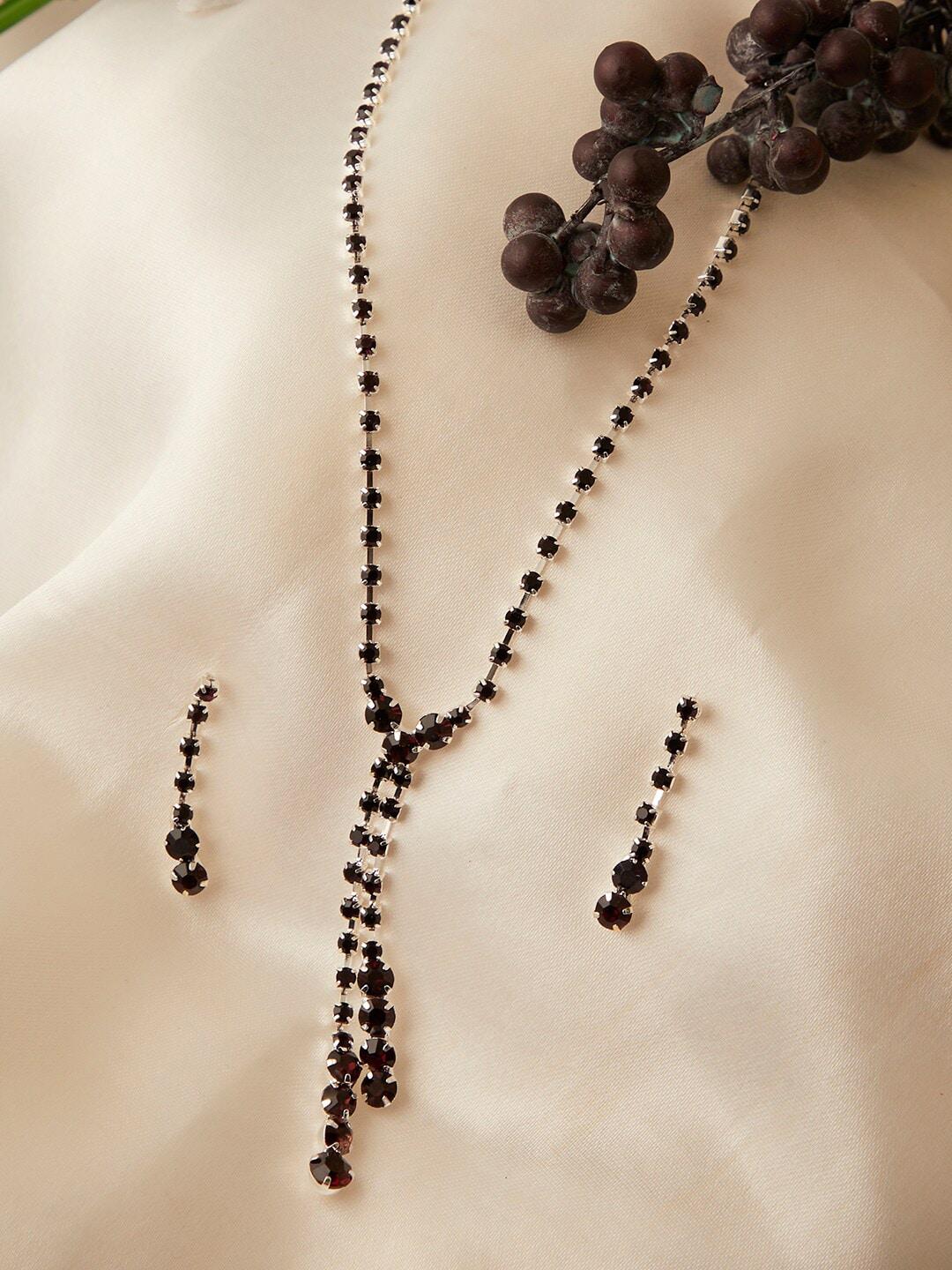 sohi women black jewellery set