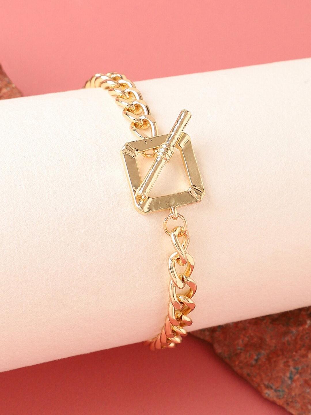 sohi women gold plated link bracelet