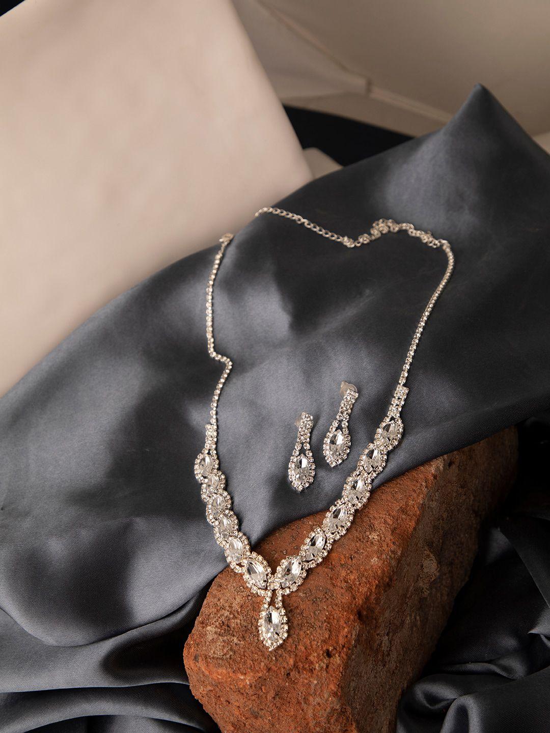 sohi women silver-plated jewellery set