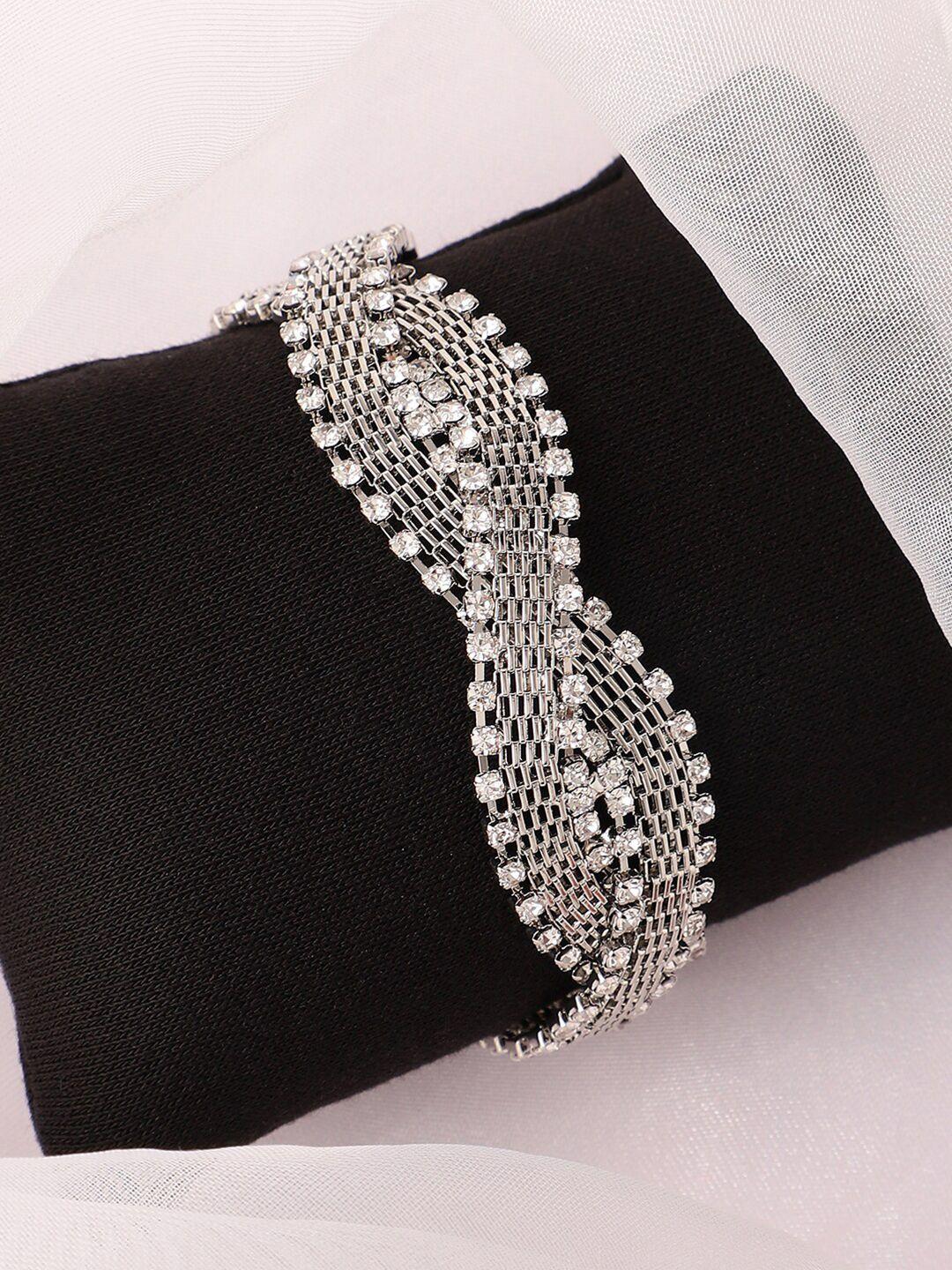 sohi women silver-plated wraparound bracelet