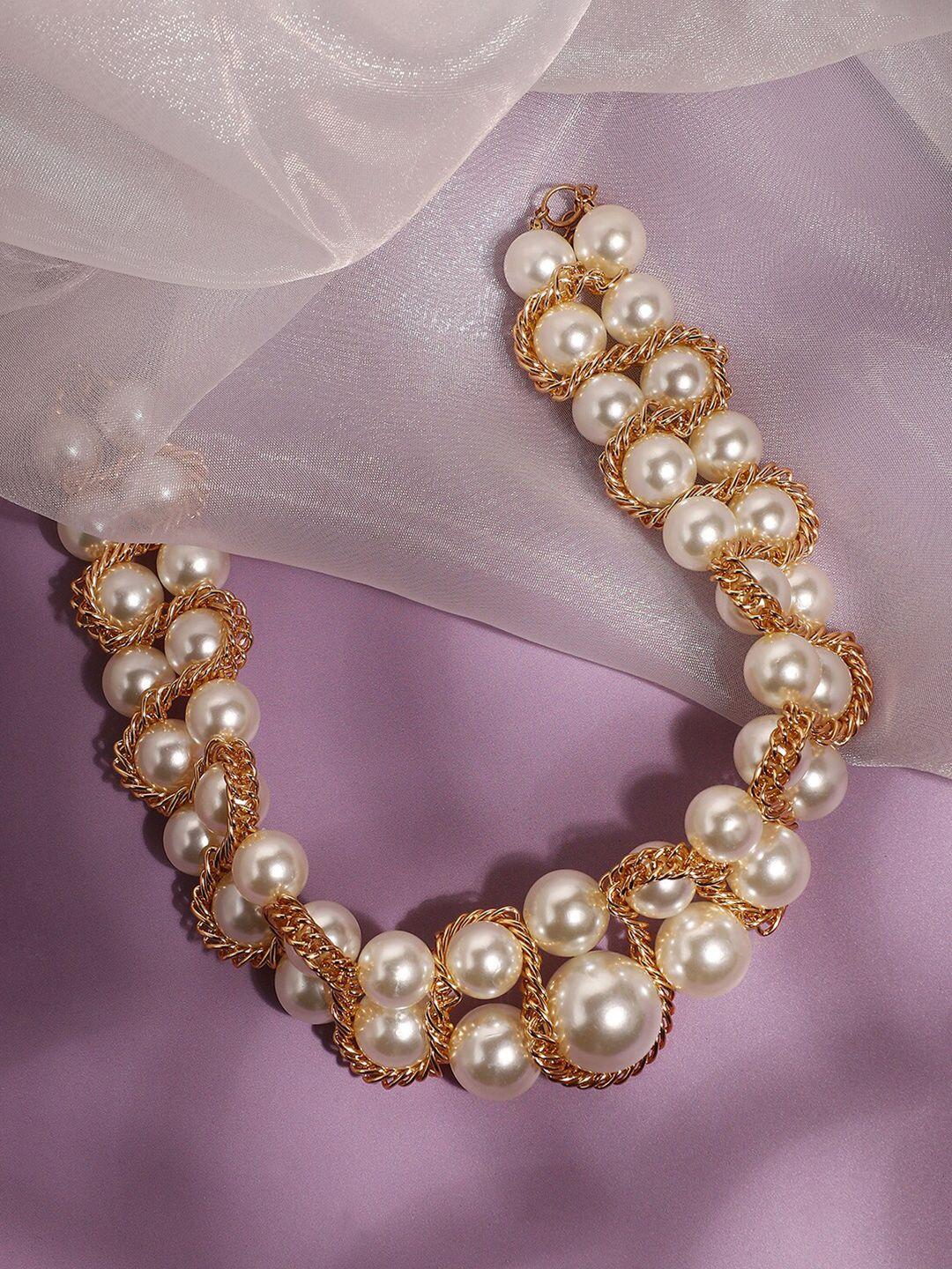 sohi gold-plated beaded necklace