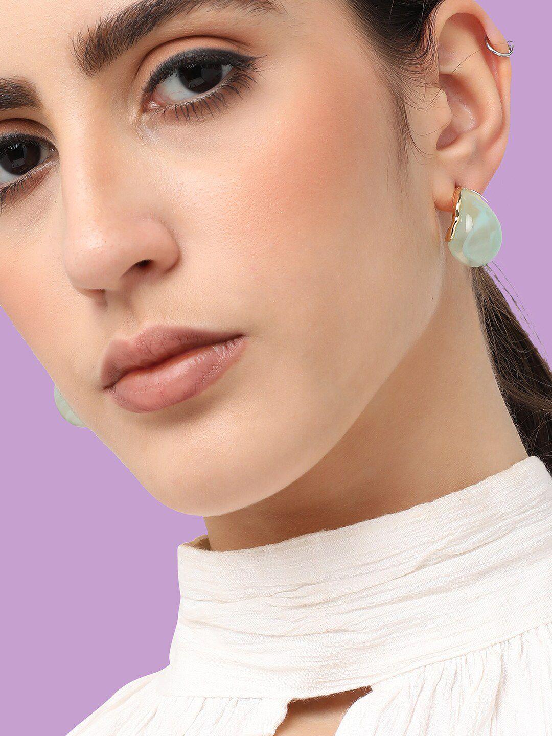 sohi gold plated contemporary studs earrings