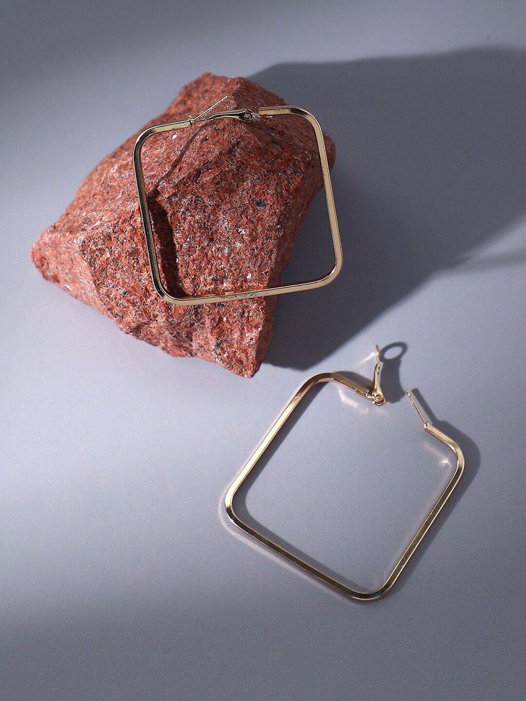 sohi gold plated square hoop earrings