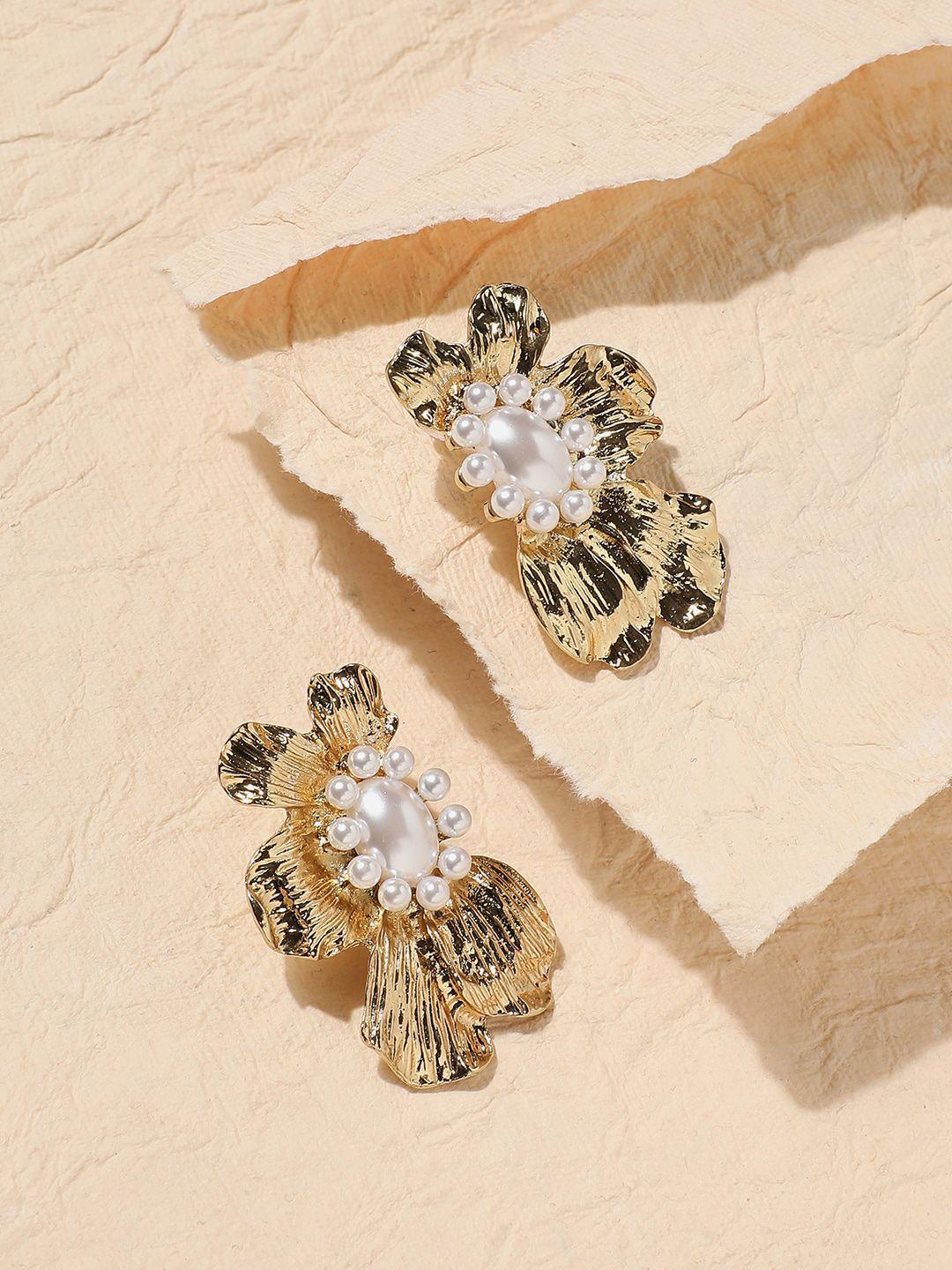sohi gold-toned pearls earrings