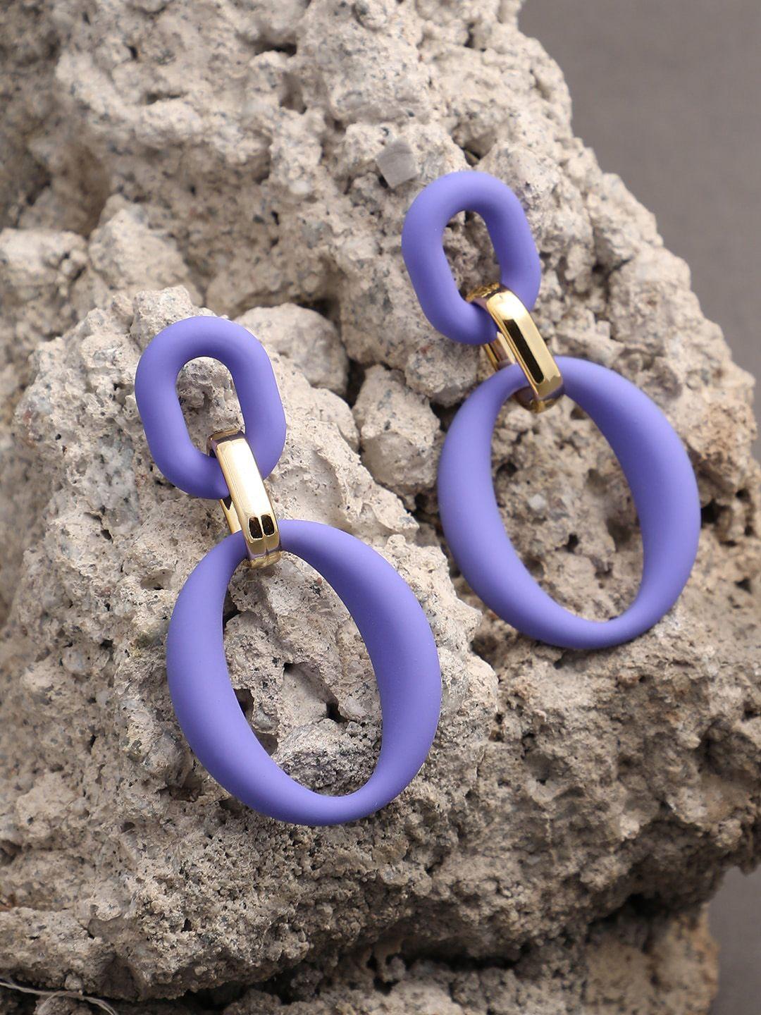 sohi purple contemporary drop earrings