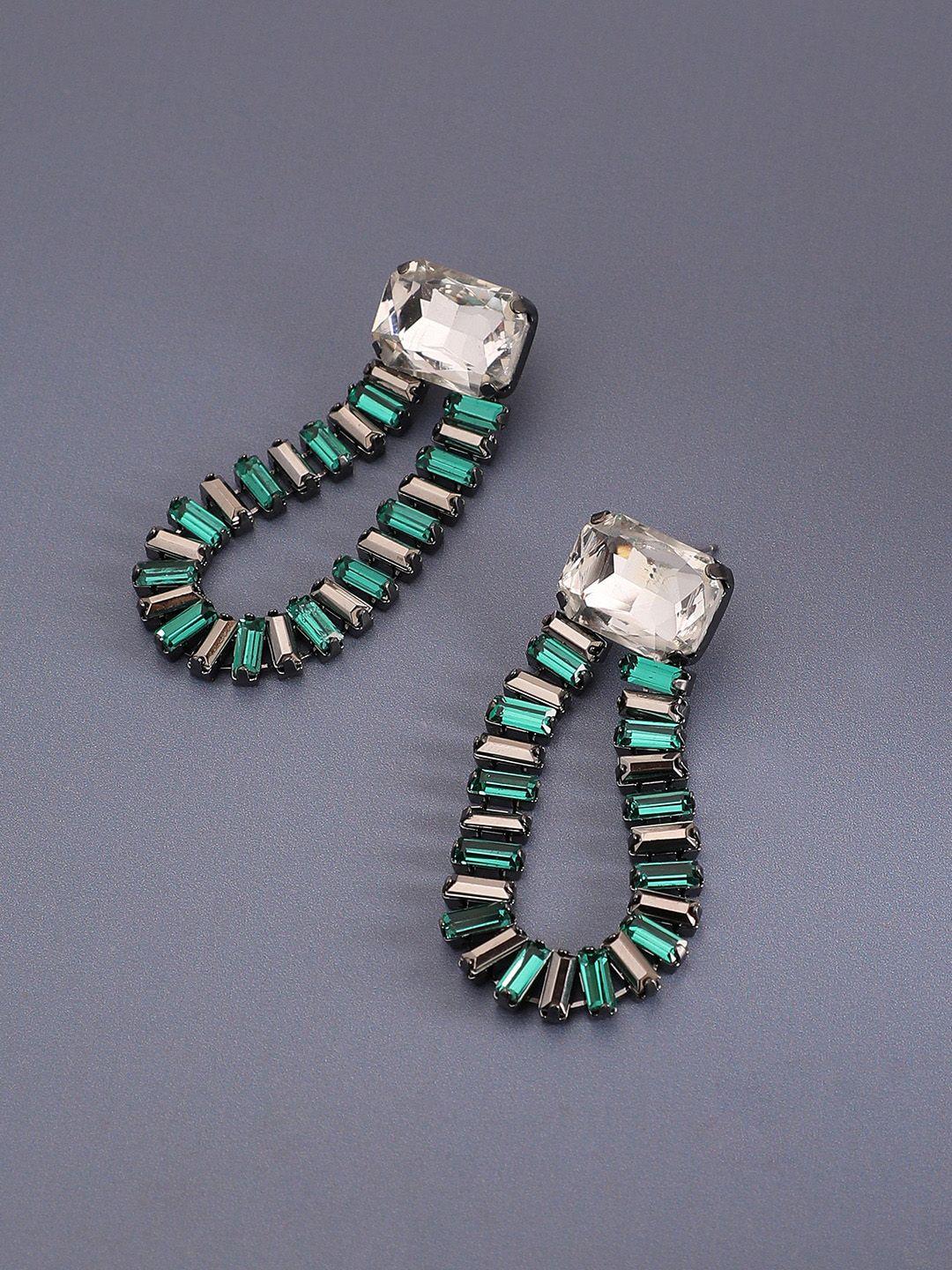 sohi silver-plated drop earrings