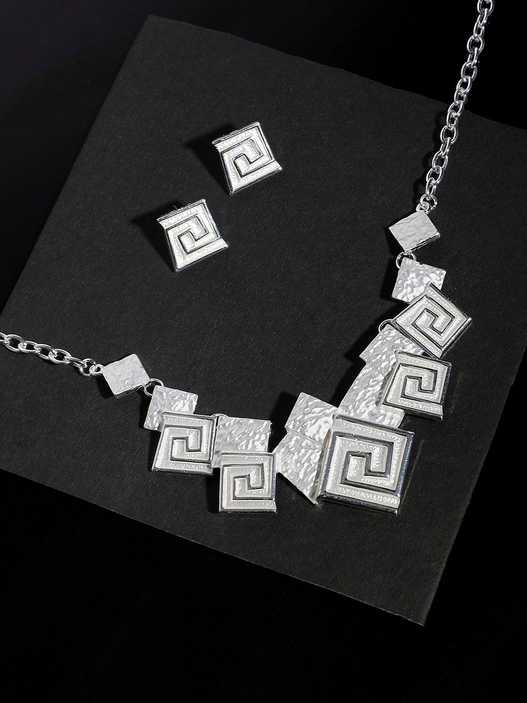 sohi silver-plated jewellery set