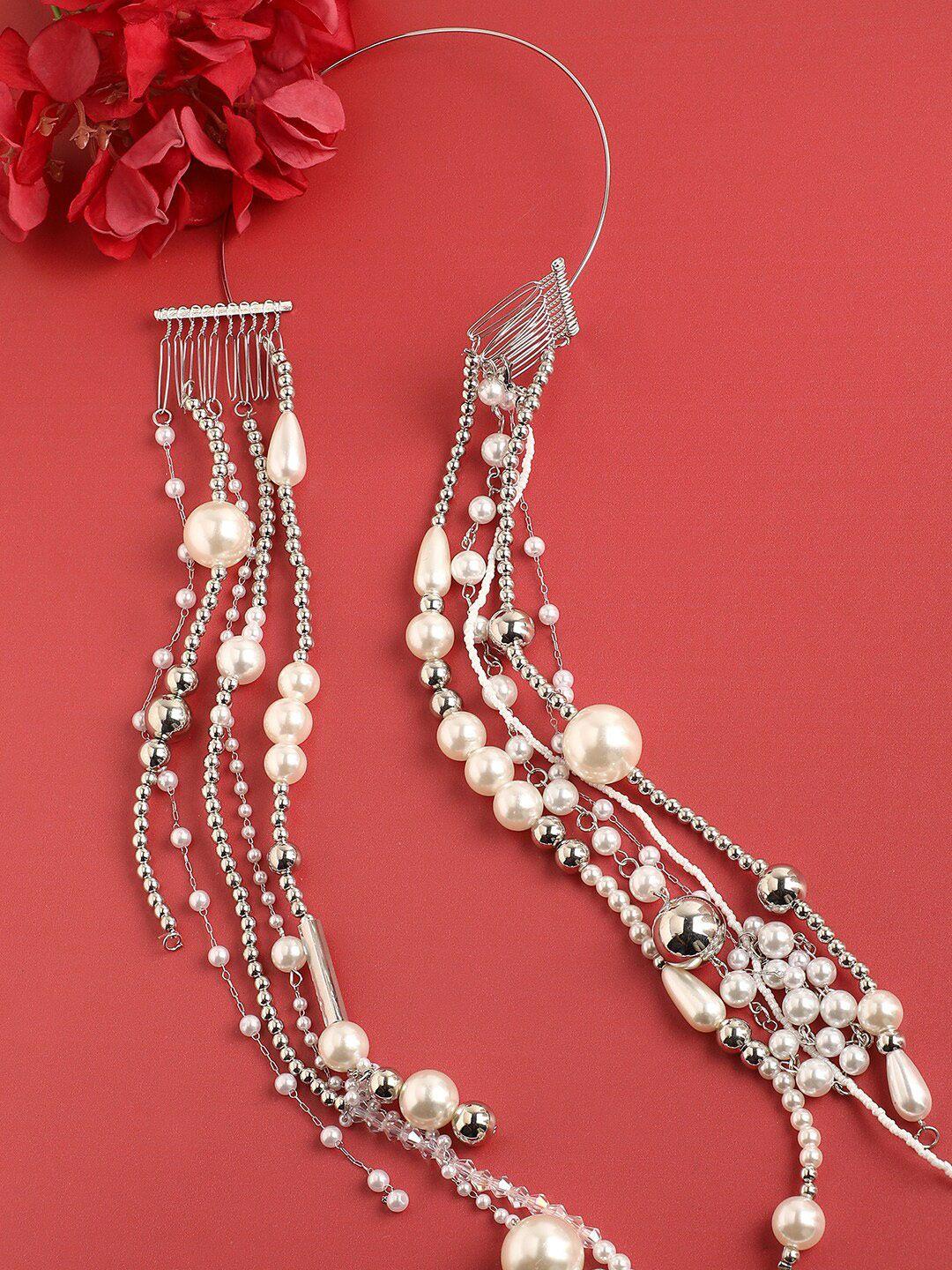 sohi silver-plated pearl head jewellery