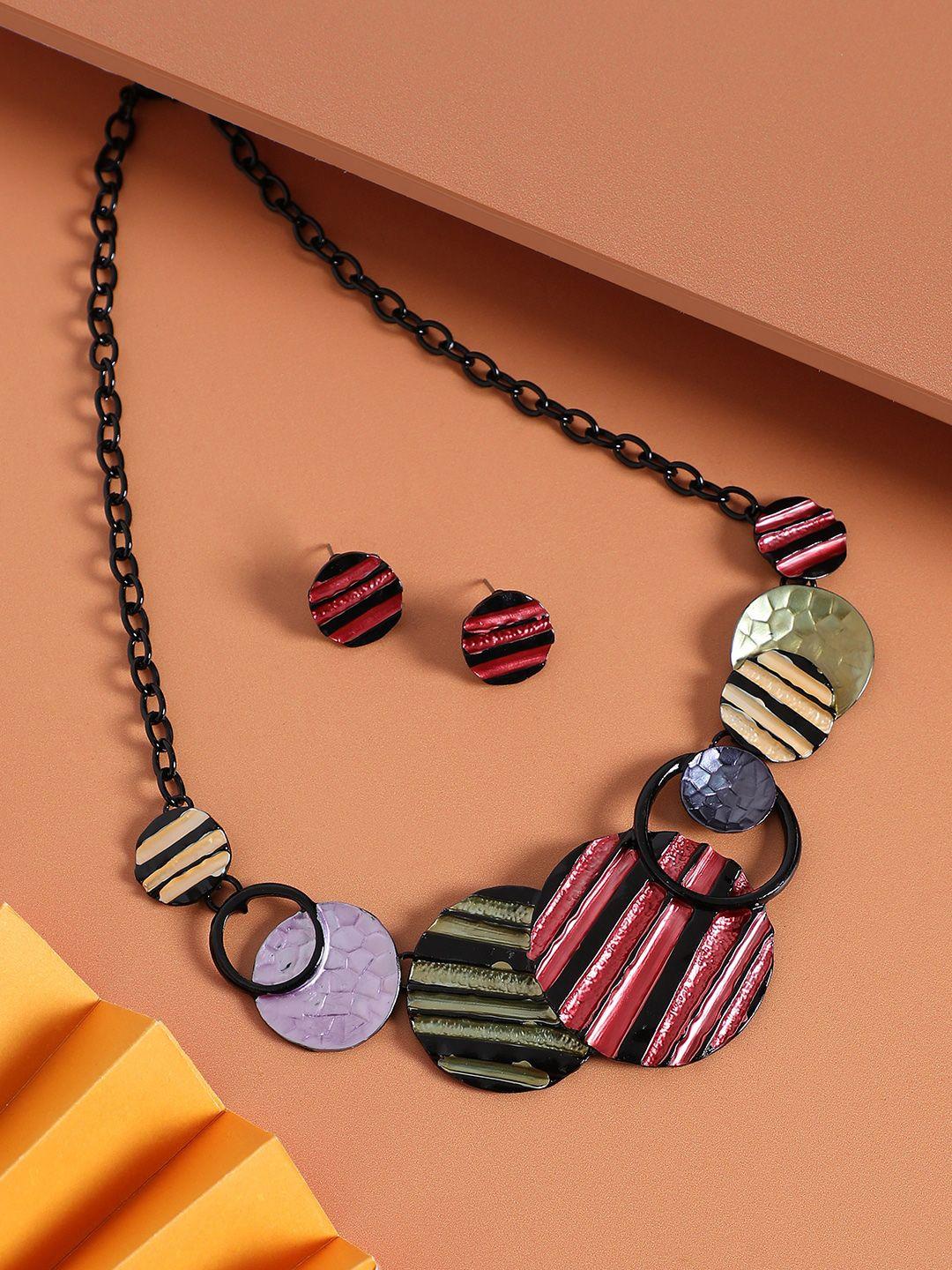 sohi textured circular jewellery set