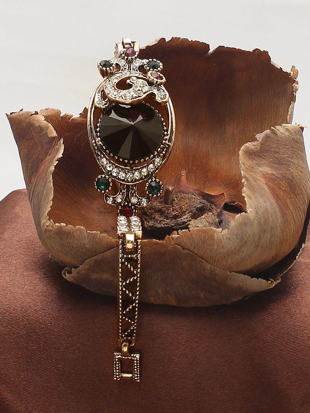 sohi women gold plated designer stone bracelet