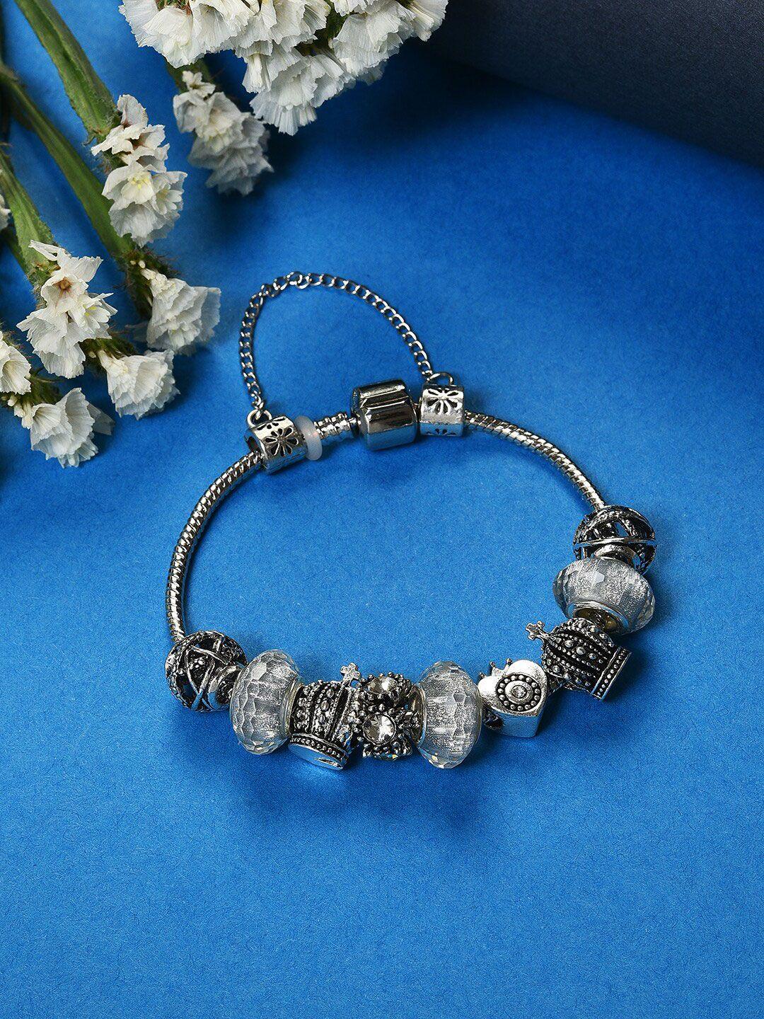 sohi women silver-plated charm bracelet