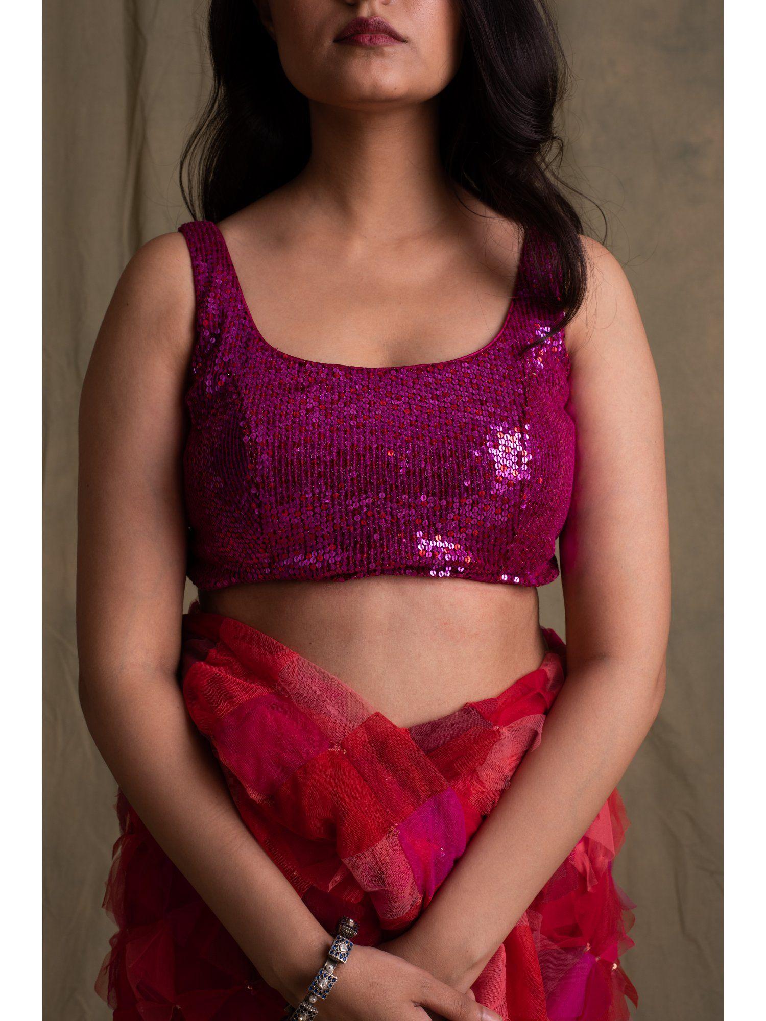 sohna pink sequined blouse