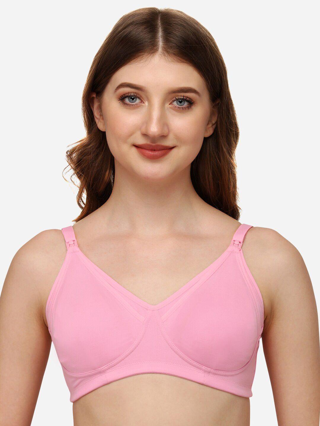 soie pink non-padded non-wired maternity bra