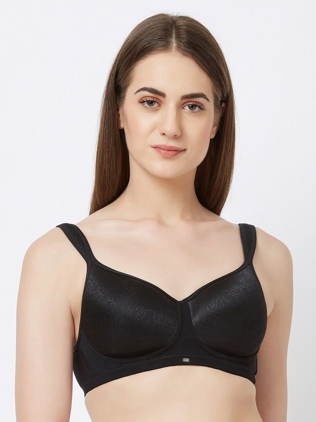 soie black bra lightly padded t-shirt bra