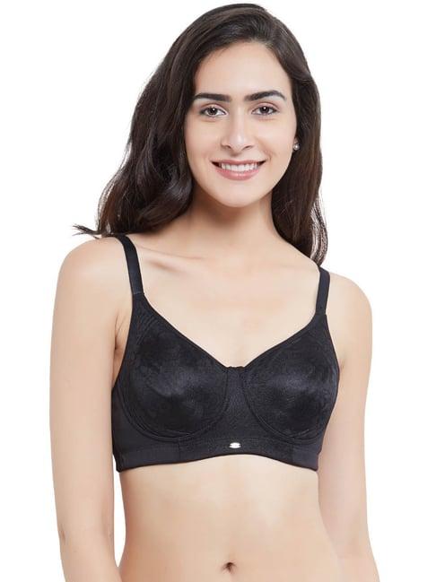 soie black non wired non padded full coverage everyday bra