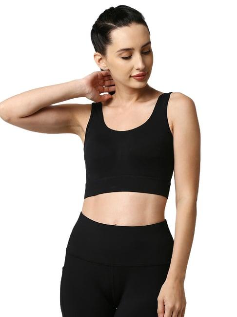 soie black sports bra