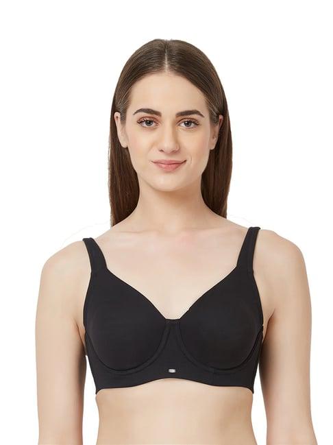 soie black under wired non padded t-shirt bra