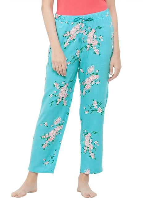 soie blue floral print pyjamas