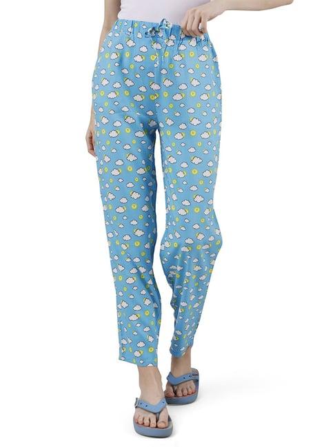 soie blue printed pyjamas