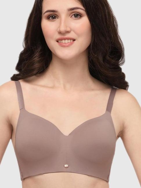 soie brown non padded bra