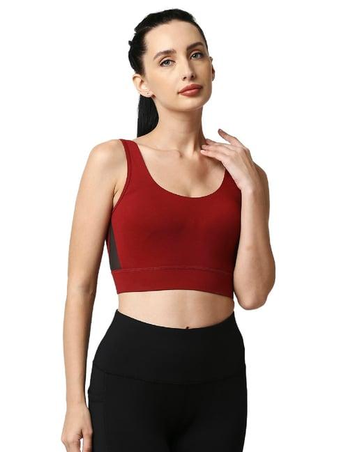 soie maroon sports bra