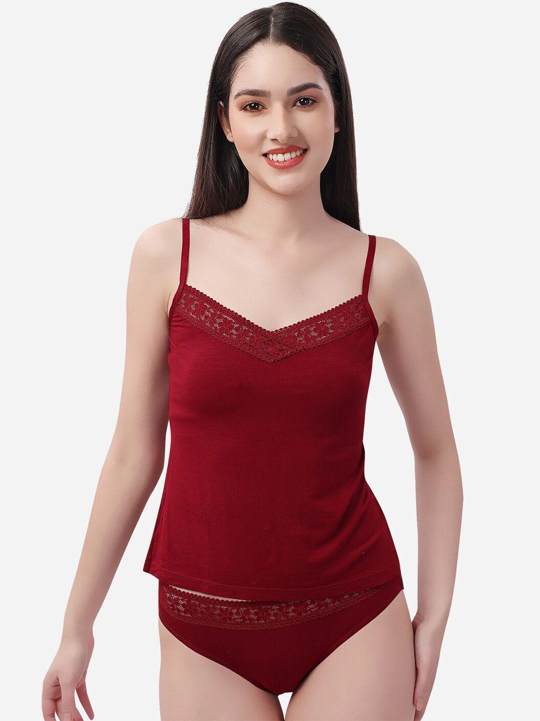 soie micro modal spandex lace neckline camisole