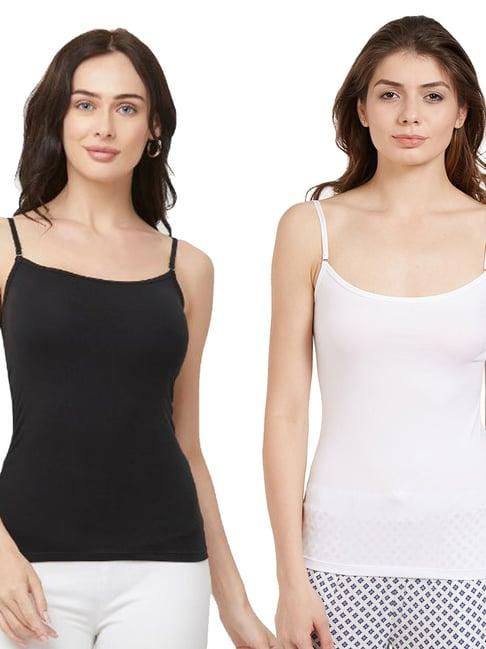 soie multicolor cotton camisole (pack of 2)