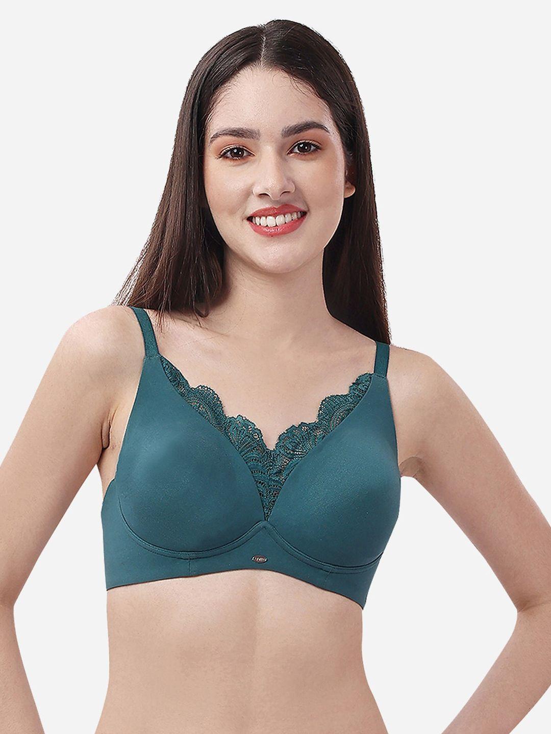 soie non padded non-wired double layered cups lace bra
