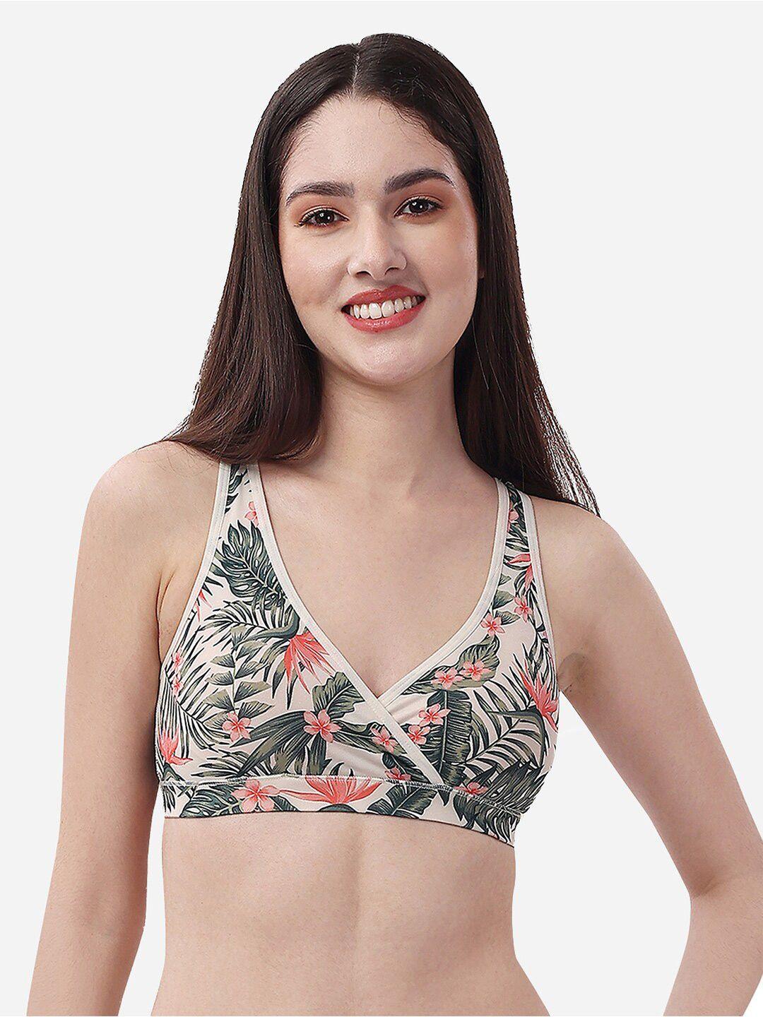 soie non padded non wired printed lounge bra with removable cups