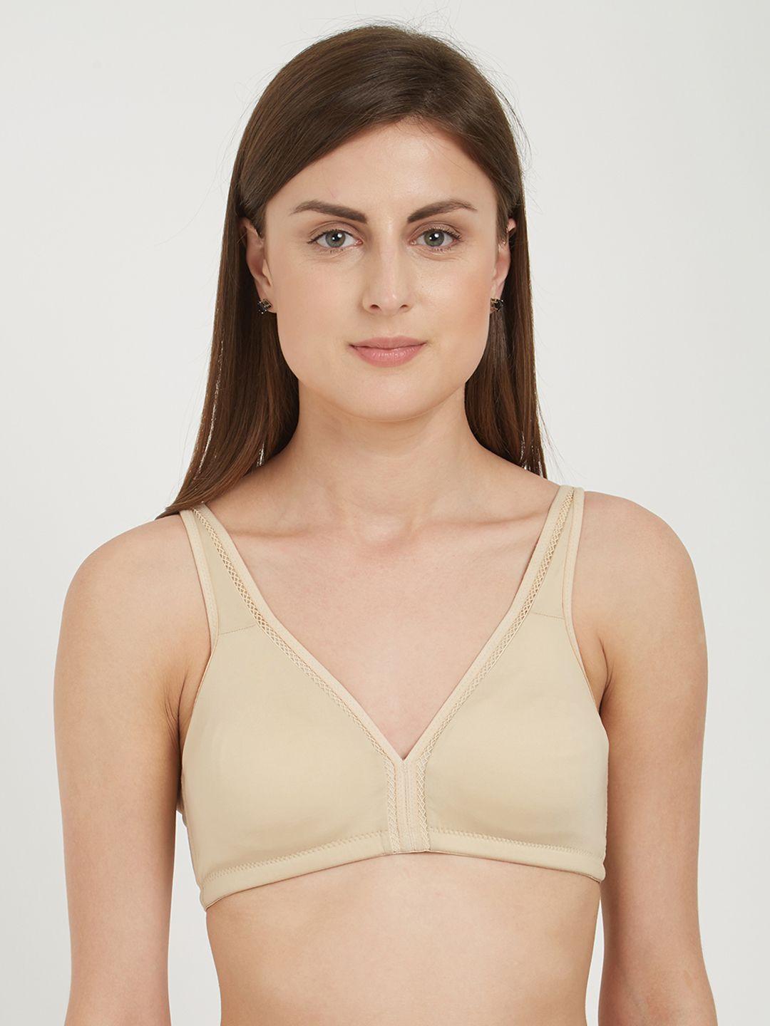 soie nude-coloured solid non-wired non padded everyday bra cb-327