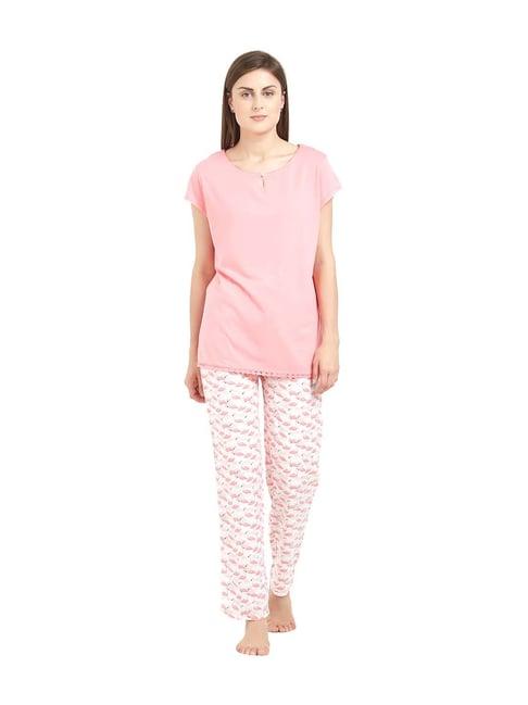 soie pink cotton pyjama set
