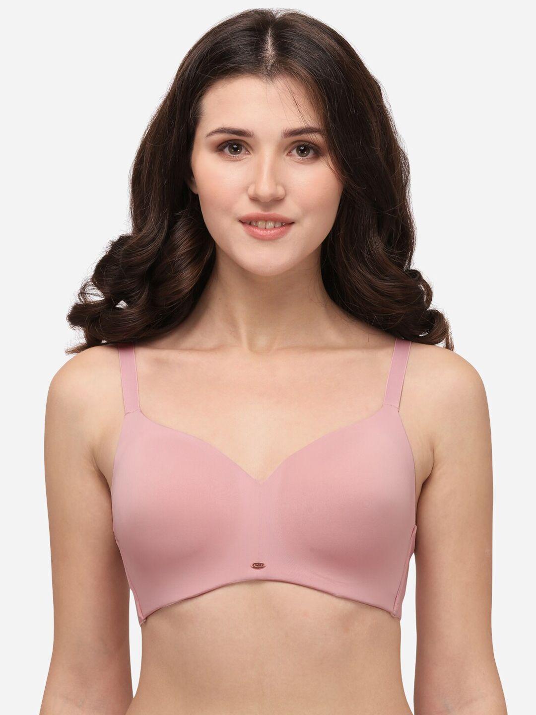 soie pink t-shirt bra - lightly padded seamless non-wired