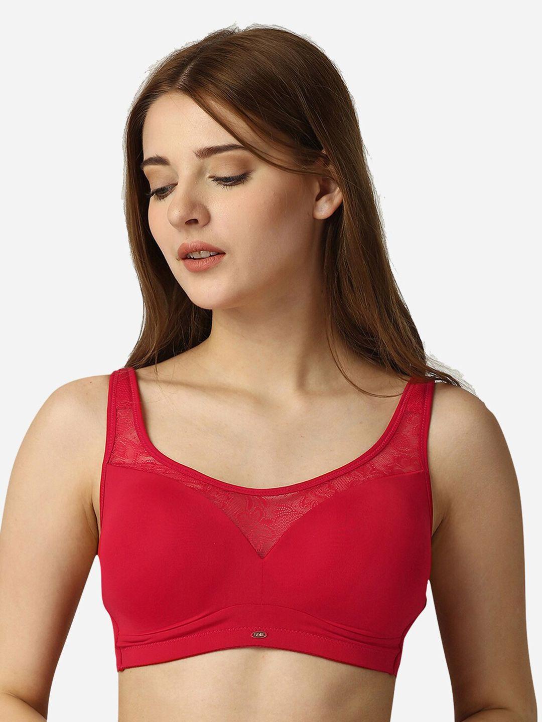 soie red bra full coverage lightly padded