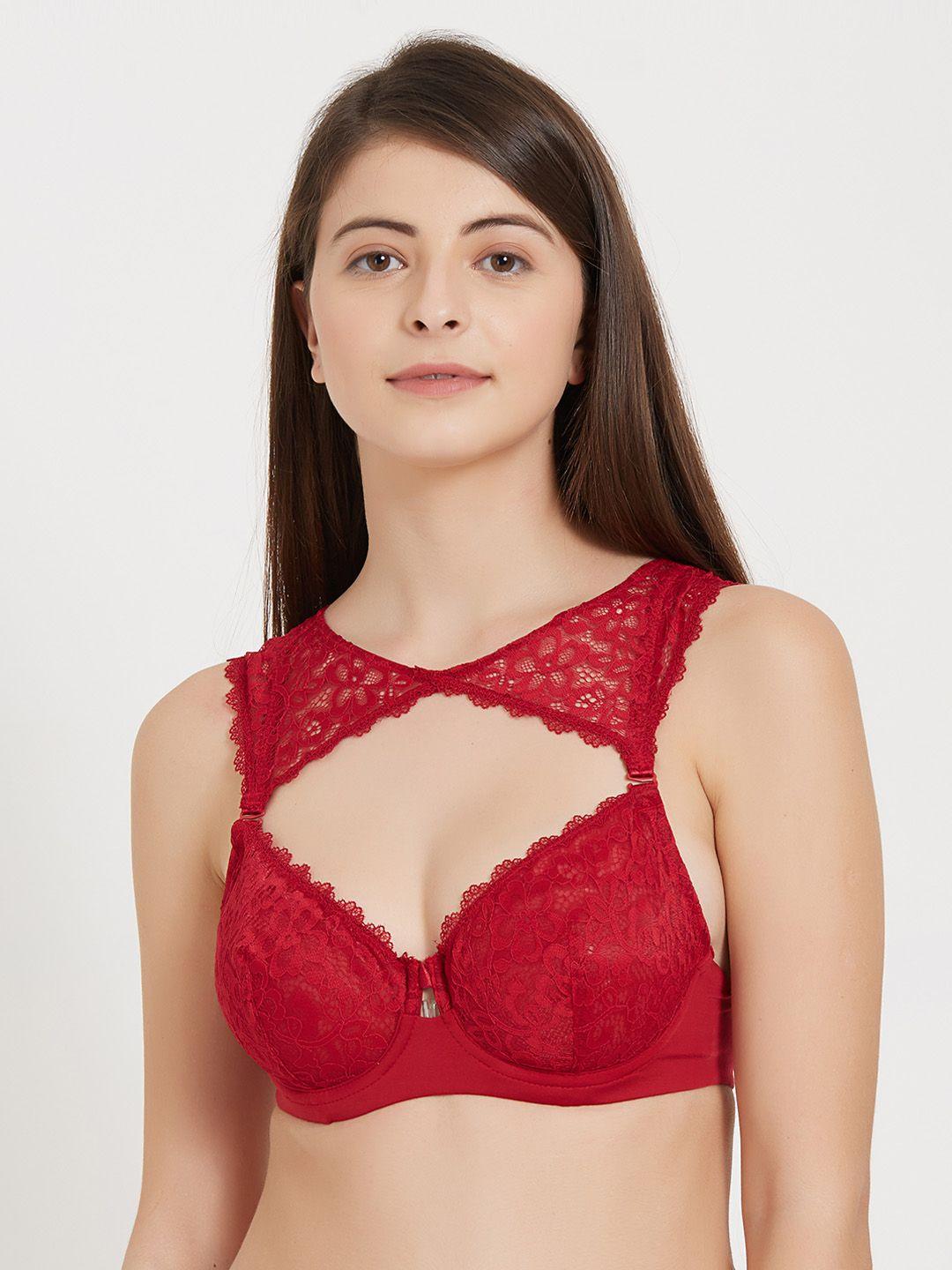 soie red bra underwired