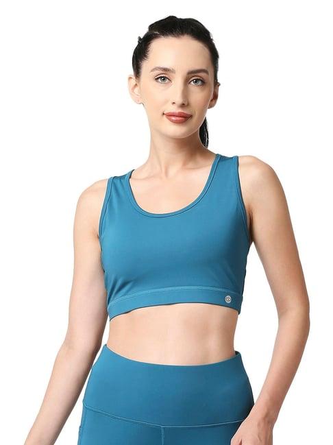 soie teal sports bra