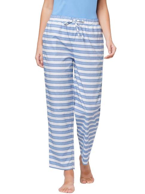soie white & blue striped pyjamas