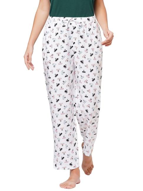 soie white printed pyjamas