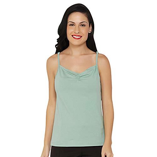 soie women's camisole with ruched detail at neckline (innergreenl)