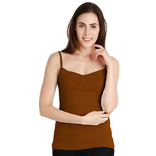 soie women's cotton camisole (inner_tan_xl)