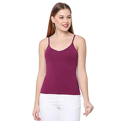 soie women's cotton camisole (sc-2_purple_xl)