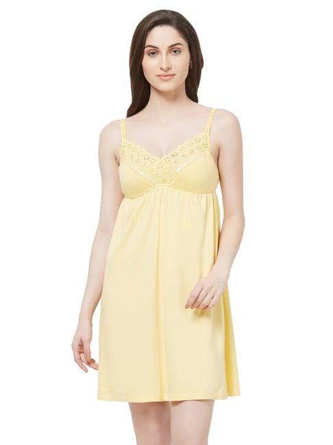 soie yellow v-neck babydoll