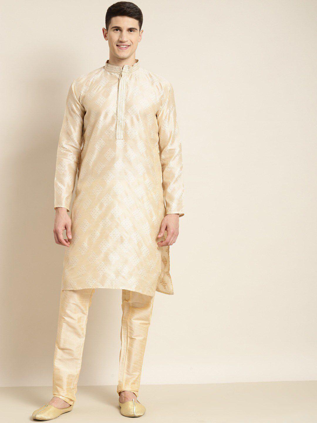 sojanya ethnic motifs woven design thread work kurta