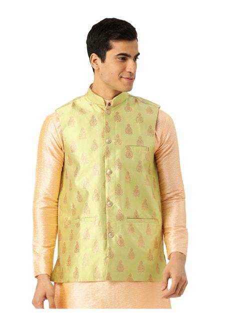 sojanya-green-printed-nehru-jacket